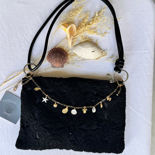 Shell Charmed Crocheted Bag
