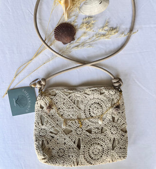 Shell Charmed Crocheted Bag